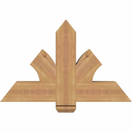 Ekena Millwork Redmond Smooth Timber Gable Bracket, Western Red Cedar, 36"W x 23"H x 5 1/2"D x 5 1/2"F, 15/12 Pitch GBW036X23X0606RED00SWR